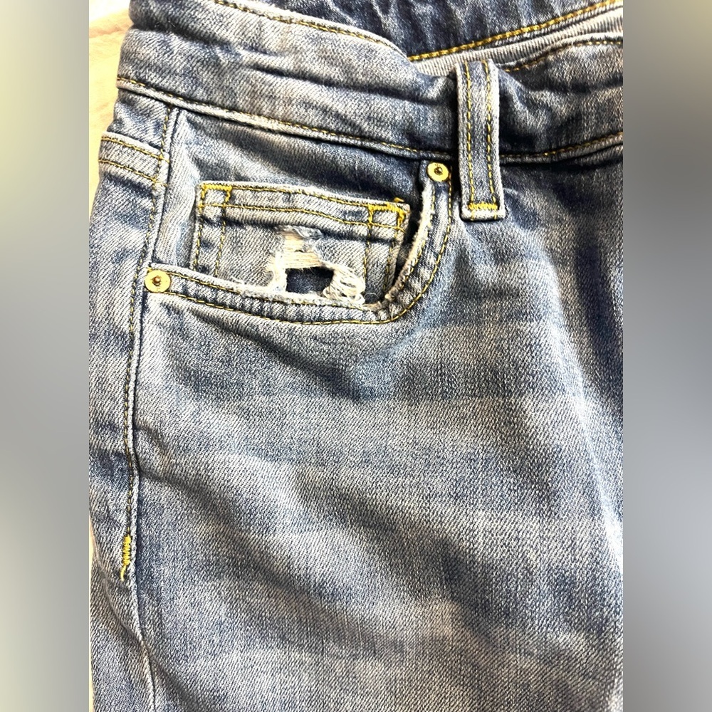 Joe’s Jeans Distressed Cuff Crop Women’s Blue Jeans Waist Size 26 - Picture 4 of 16